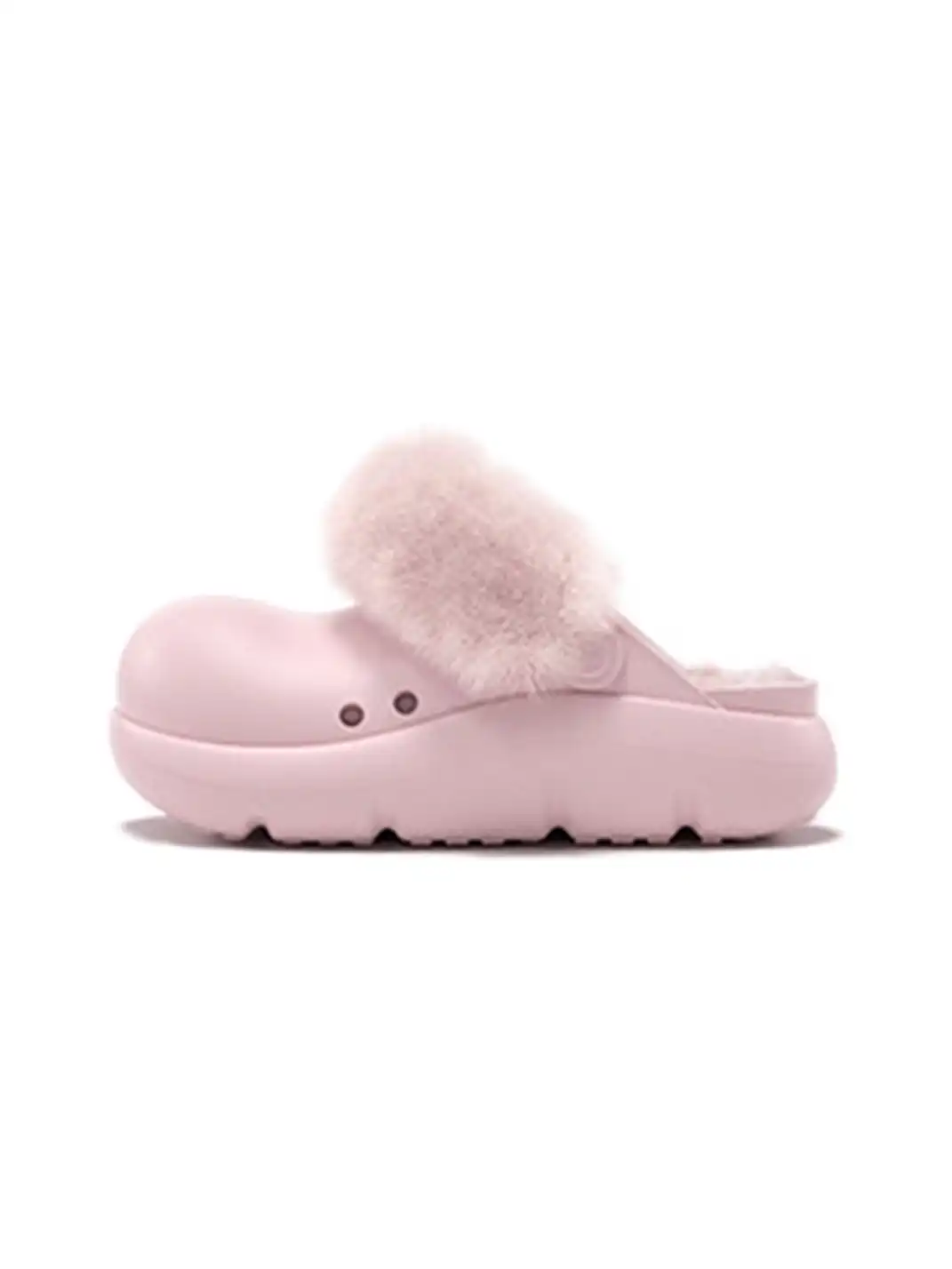 BEYS | Faux Fur Lined Slippers-Pink
