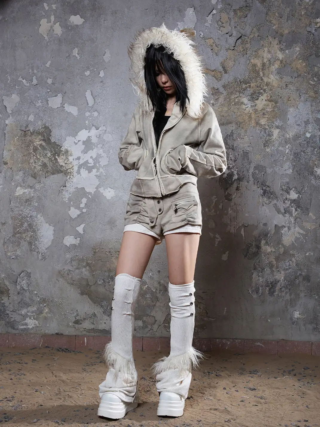 ARIADNAw | Punk-Style Knitted Leg Warmers