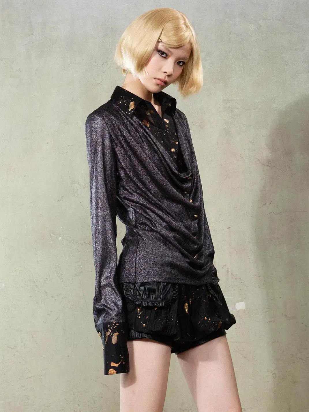 ARIADNAw | Patchwork Long Sleeve Shirt