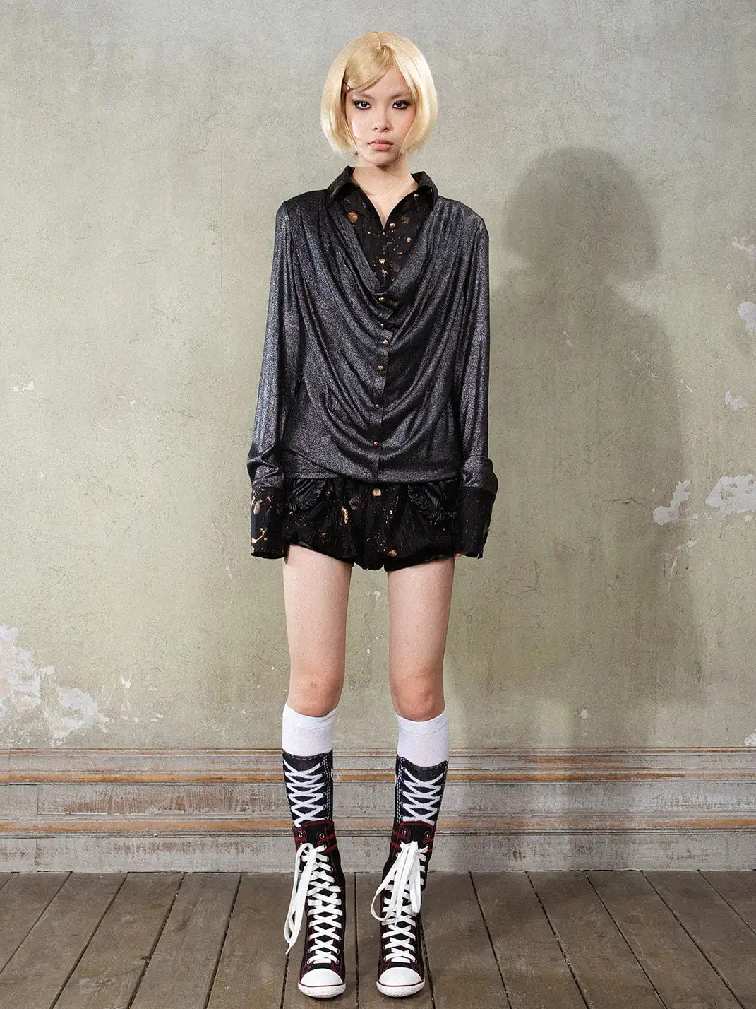 ARIADNAw | Patchwork Long Sleeve Shirt
