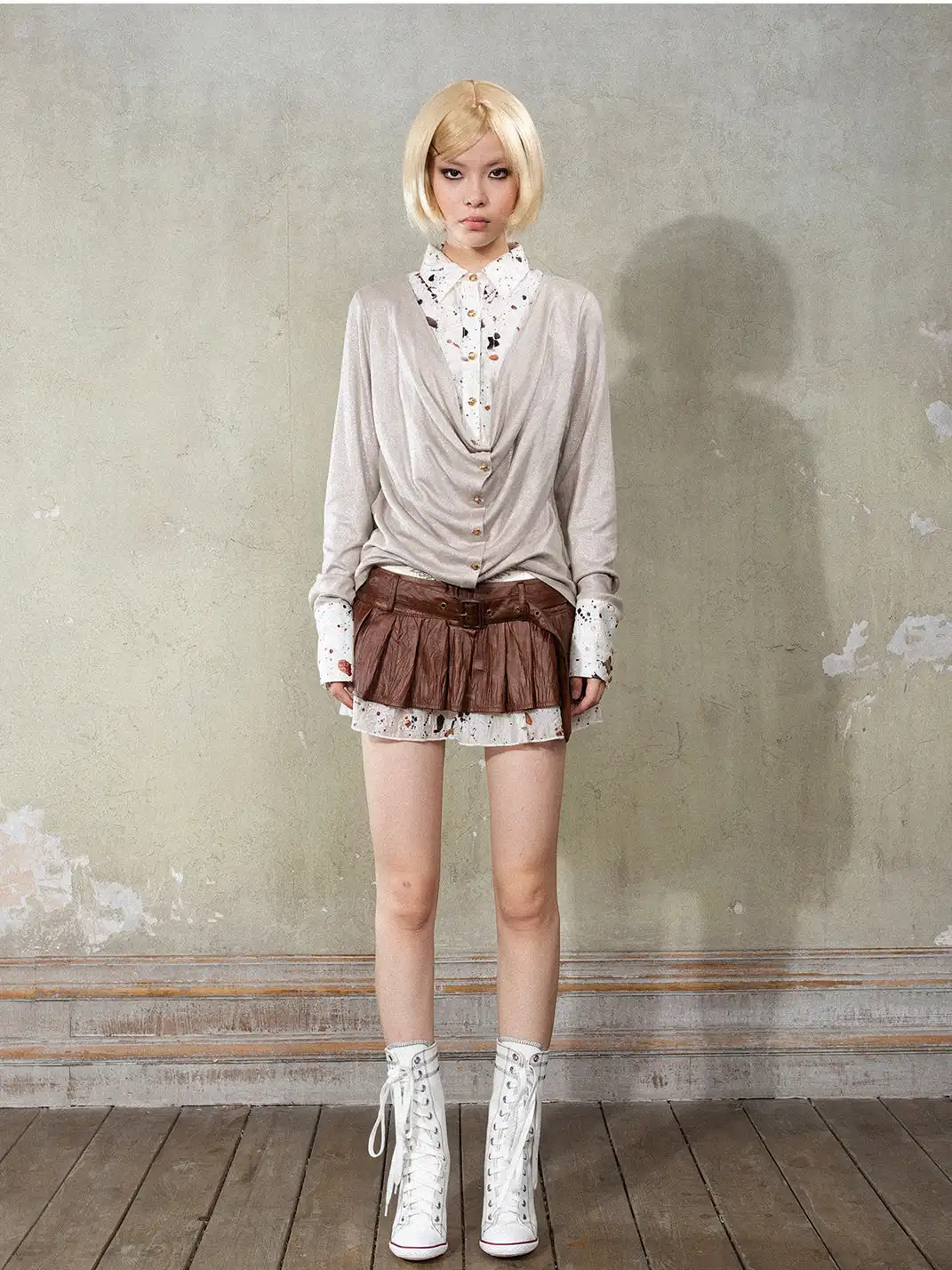 ARIADNAw | Patchwork Long Sleeve Shirt