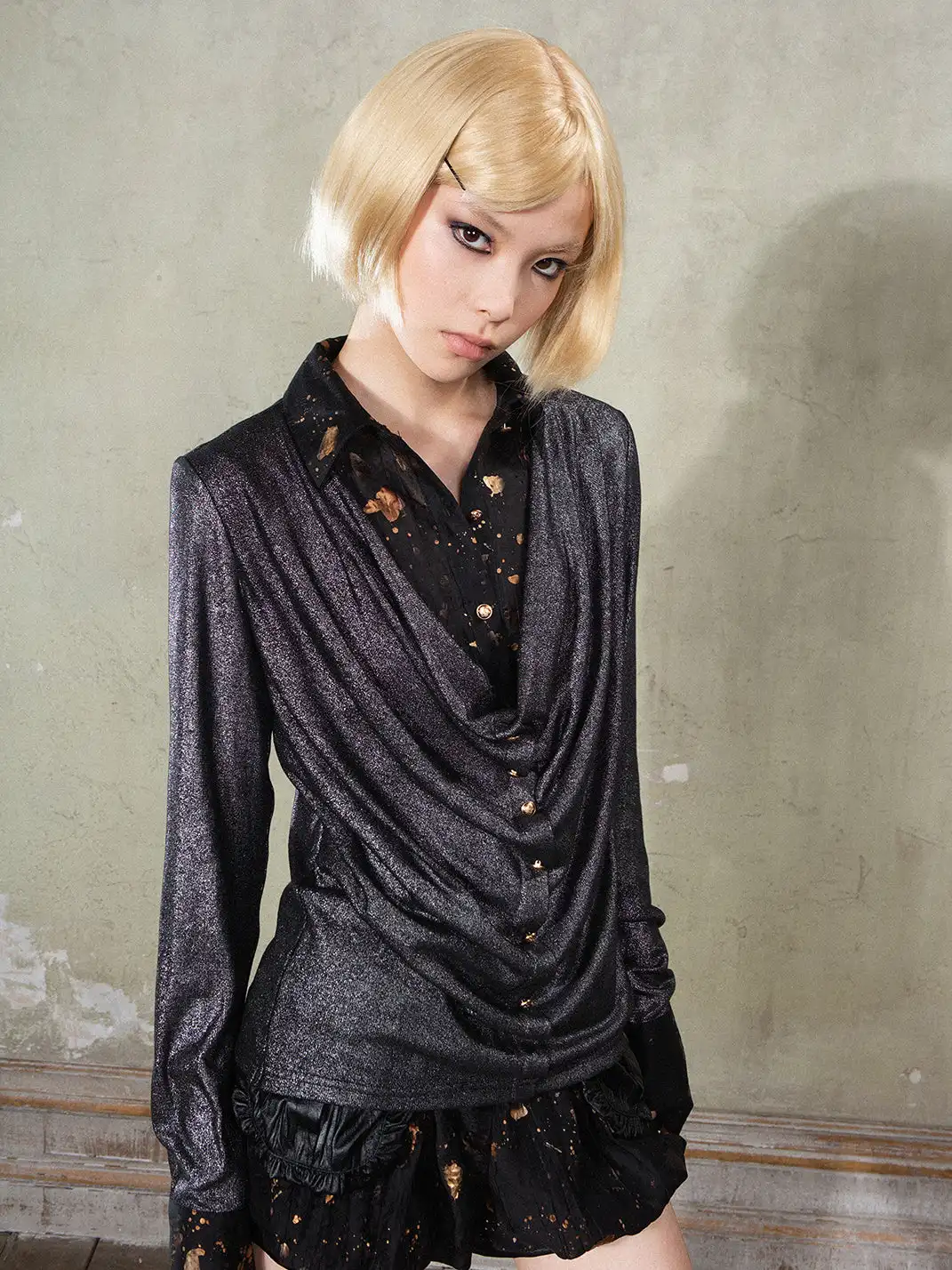 ARIADNAw | Patchwork Long Sleeve Shirt