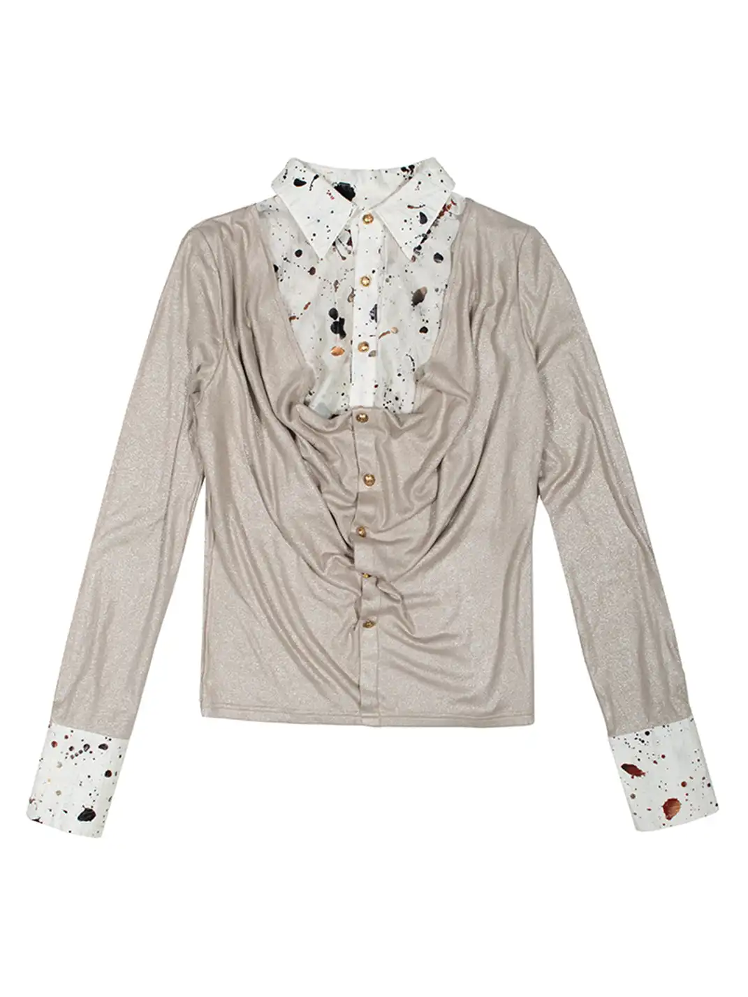 ARIADNAw | Patchwork Long Sleeve Shirt