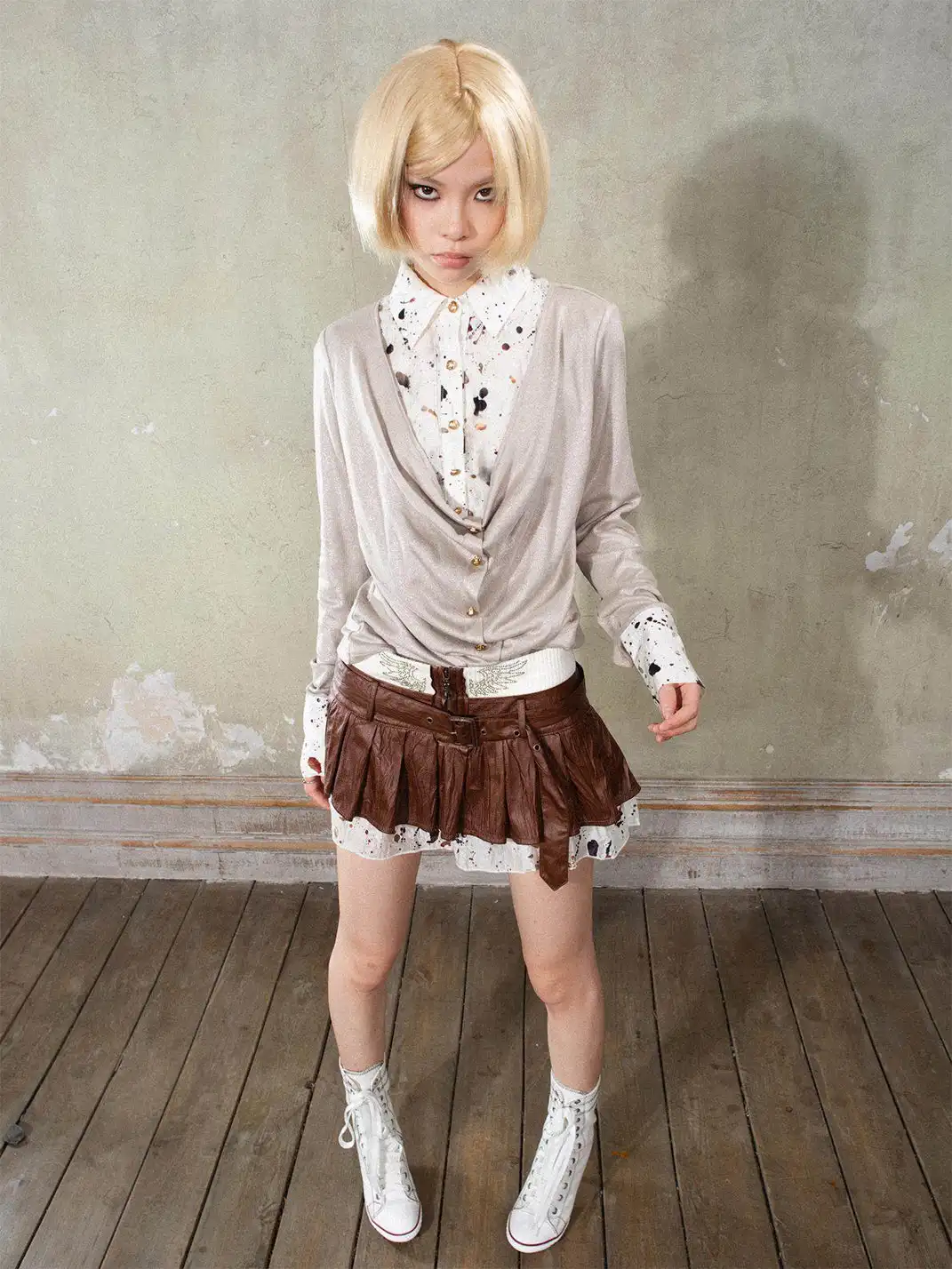 ARIADNAw | Patchwork Long Sleeve Shirt