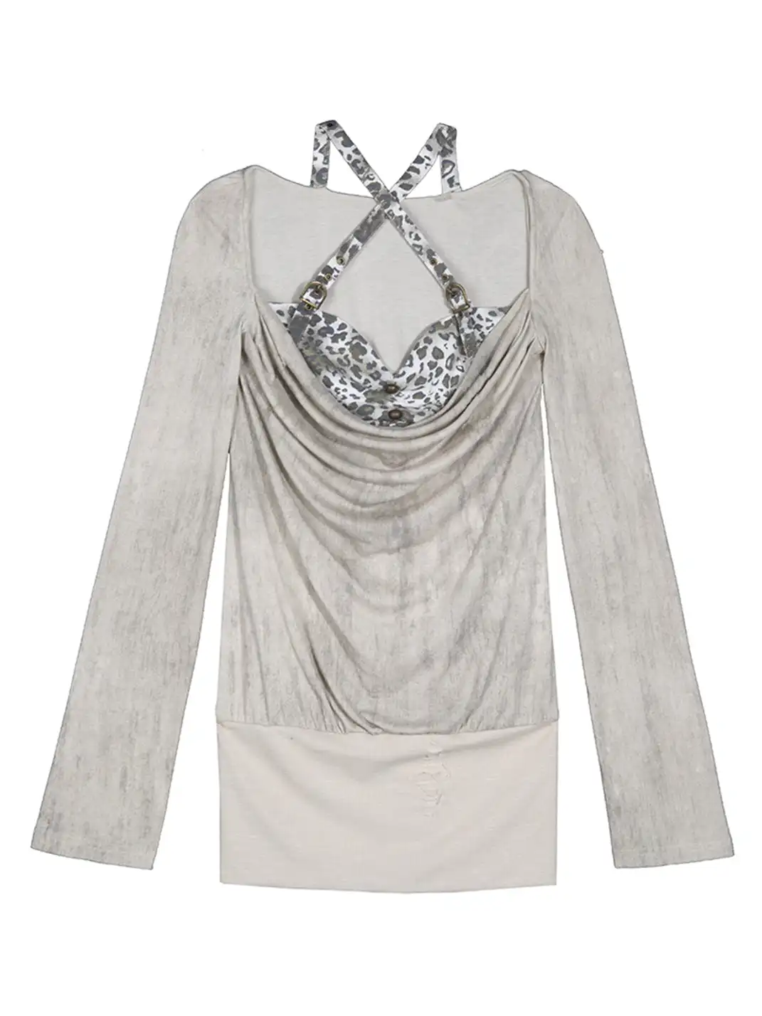 ARIADNAw | Off-Shoulder Ruffled Mid-Length Slimming Punk Top