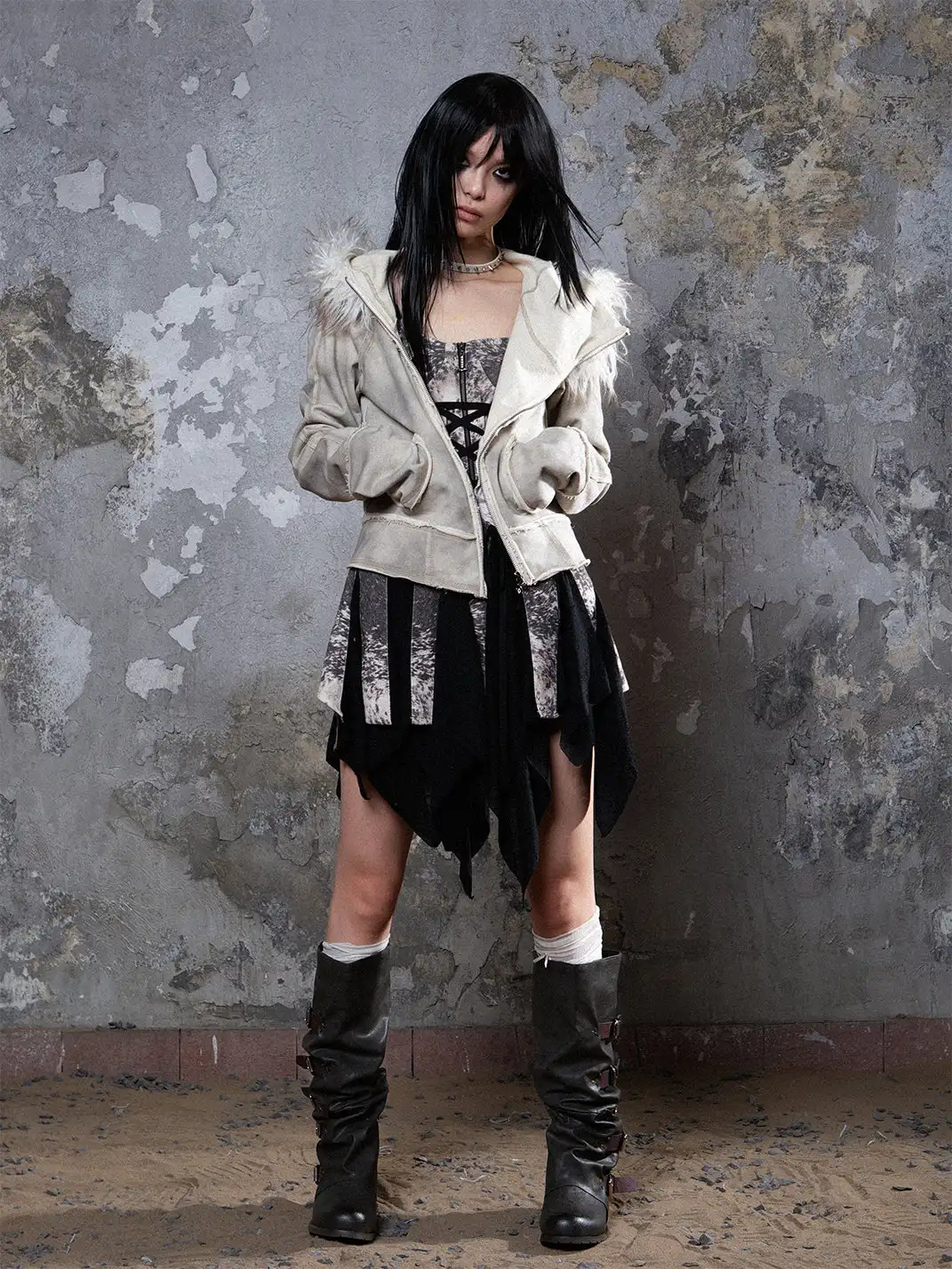 ARIADNAw | Distressed Punk Short Top