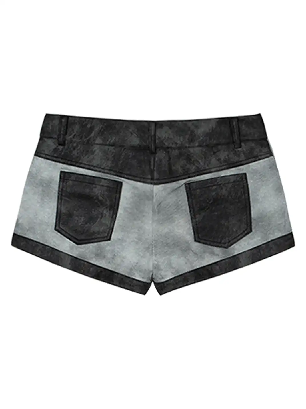 ARIADNAw | PU Patchwork Low Waist Shorts