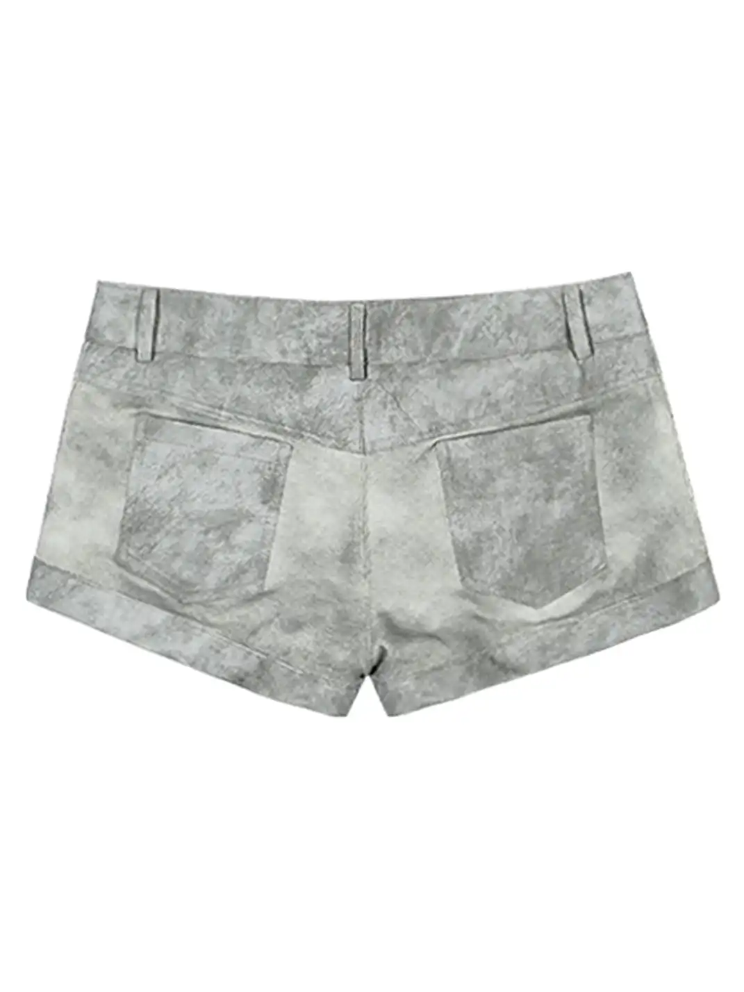 ARIADNAw | PU Patchwork Low Waist Shorts