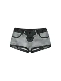 ARIADNAw | PU Patchwork Low Waist Shorts