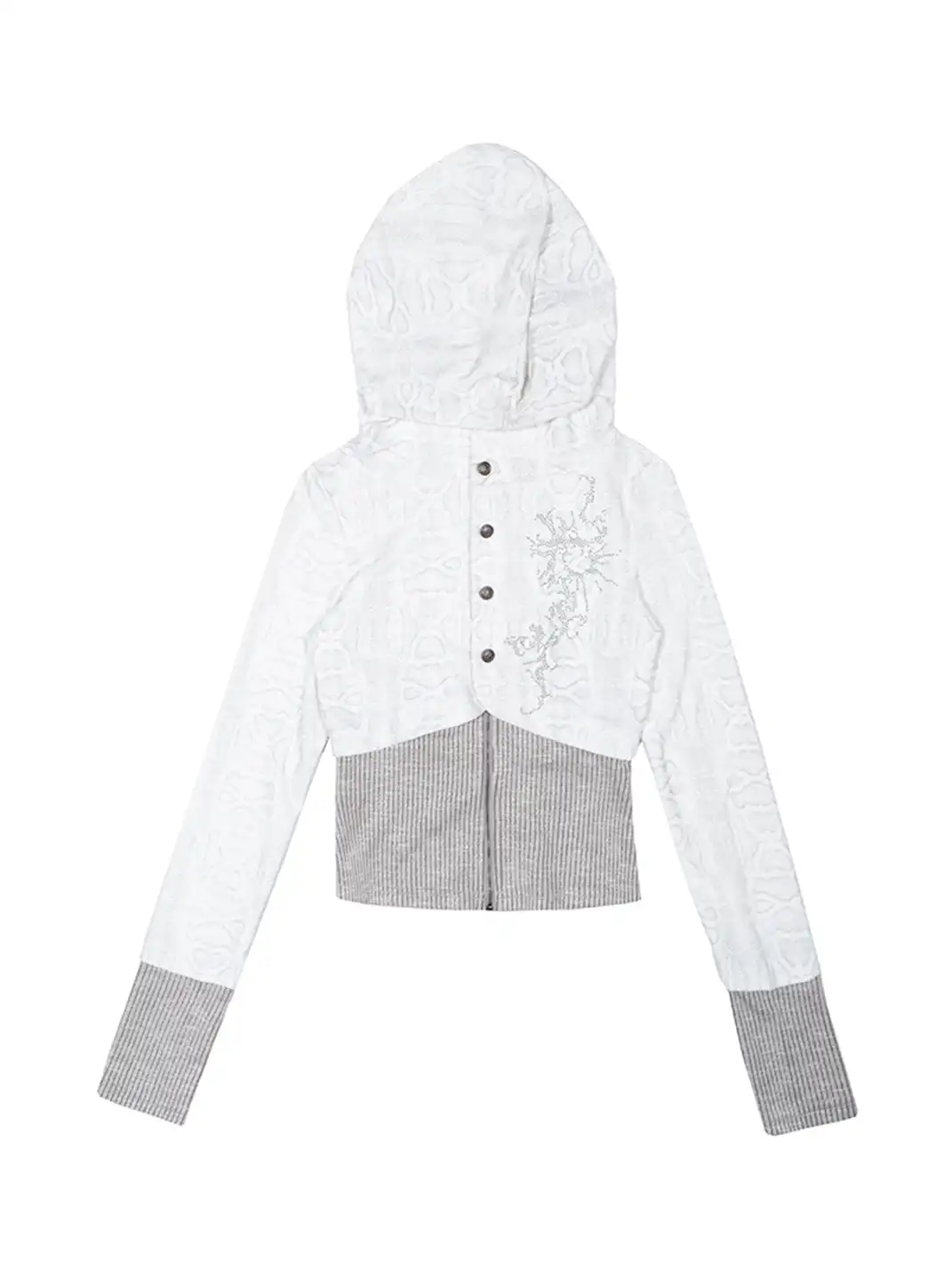 ARIADNAw | Y2K Patchwork Fake Two-piece Hoodie