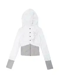 ARIADNAw | Y2K Patchwork Fake Two-piece Hoodie