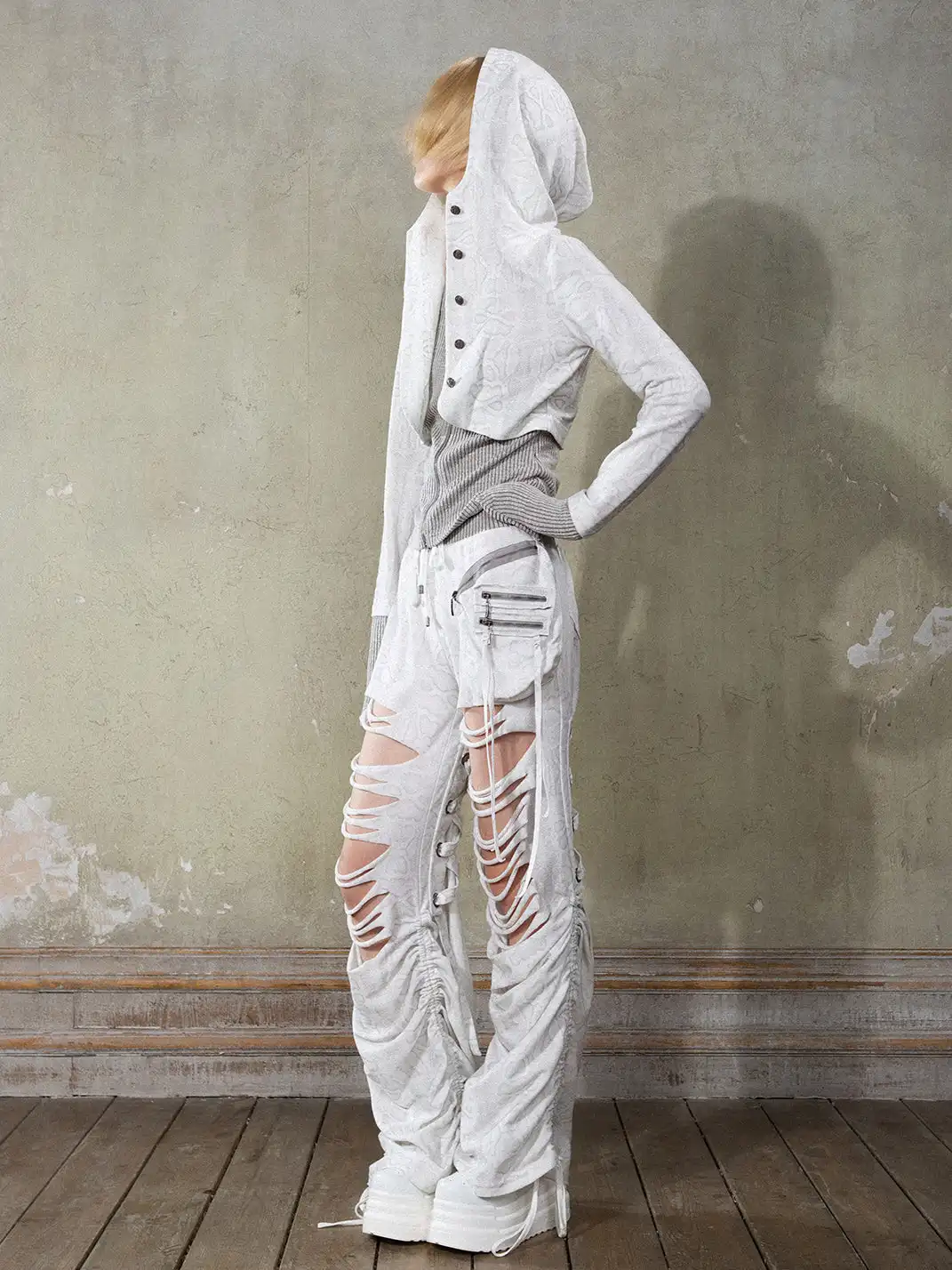 ARIADNAw | Y2K Patchwork Fake Two-piece Hoodie