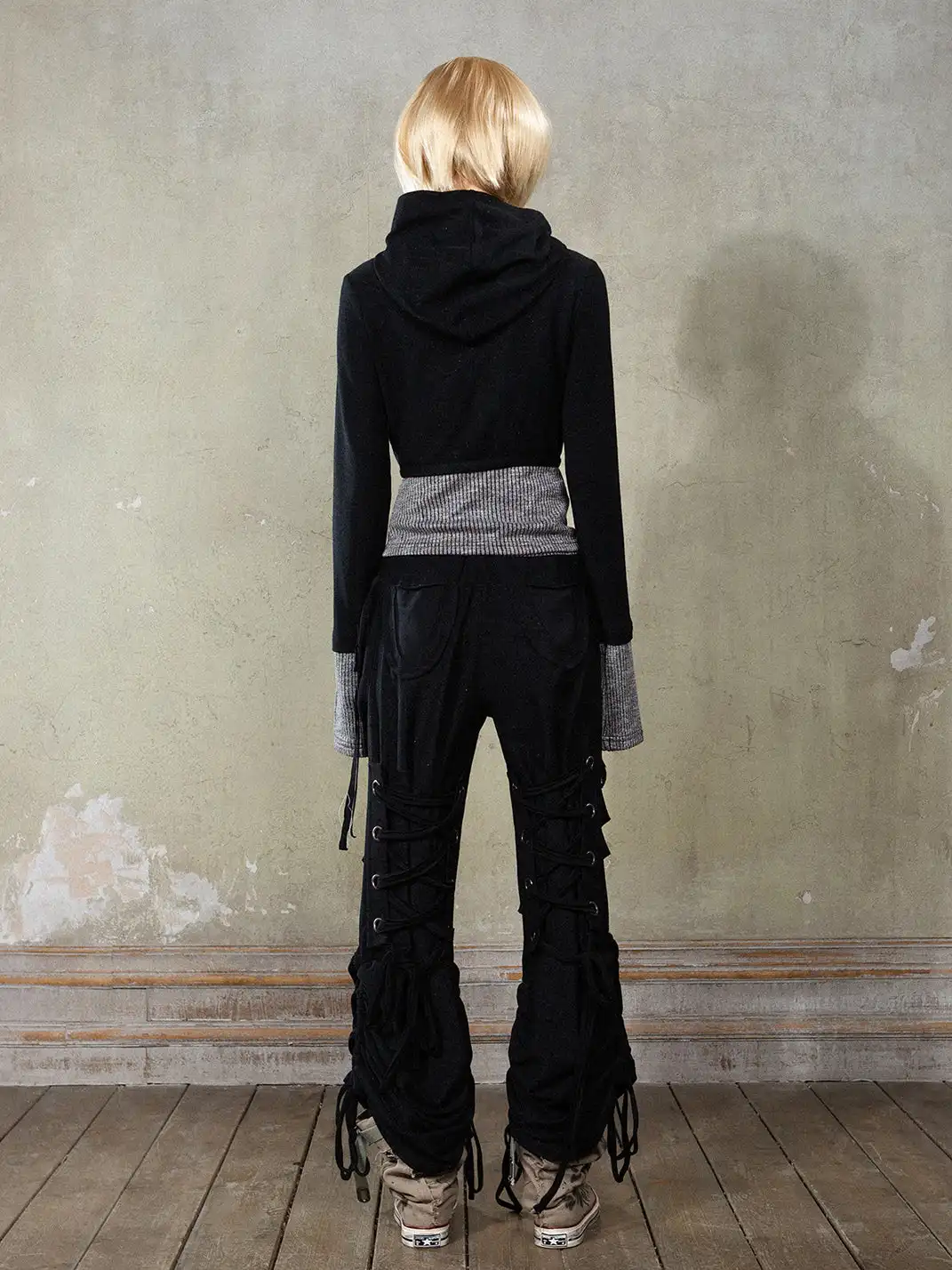 ARIADNAw | Y2K Patchwork Fake Two-piece Hoodie