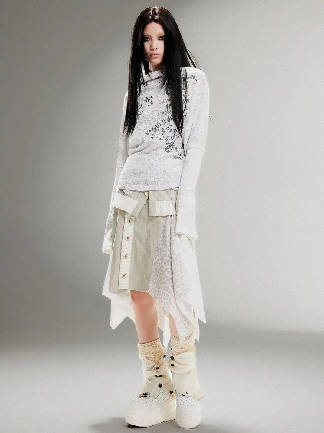 ARIADNAw | One Neck Totem Print Thin Inner