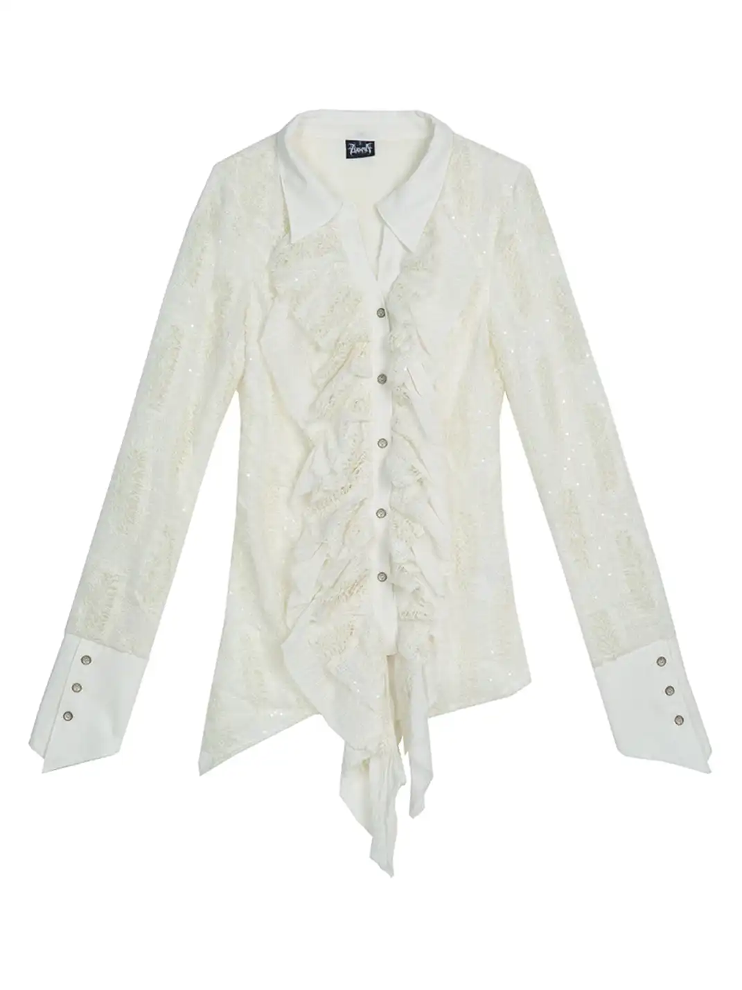 ARIADNAw | Ruffled Asymmetric Cardigan