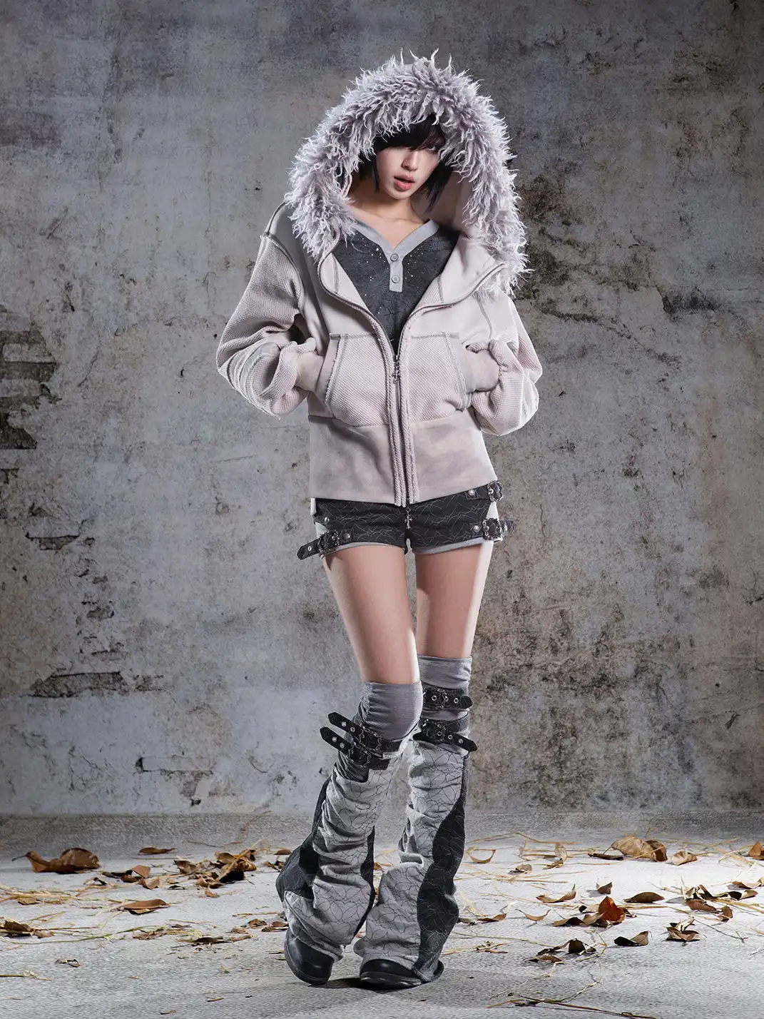 ARIADNAw | Faux Two-Piece Low-Waisted Leg Warmers