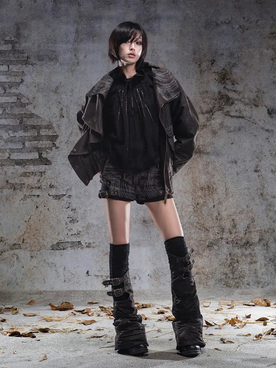 ARIADNAw | Faux Two-Piece Low-Waisted Leg Warmers