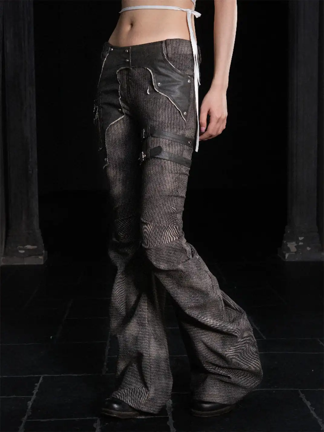 ARIADNAw | Irregular Knit Denim Pants