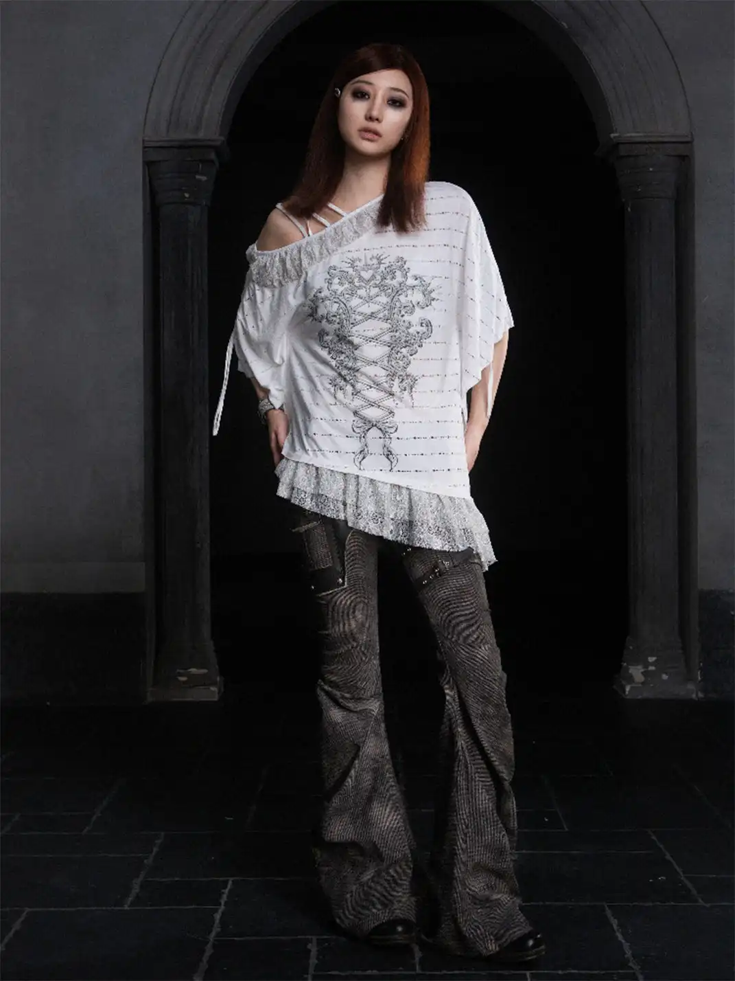 ARIADNAw | Irregular Knit Denim Pants