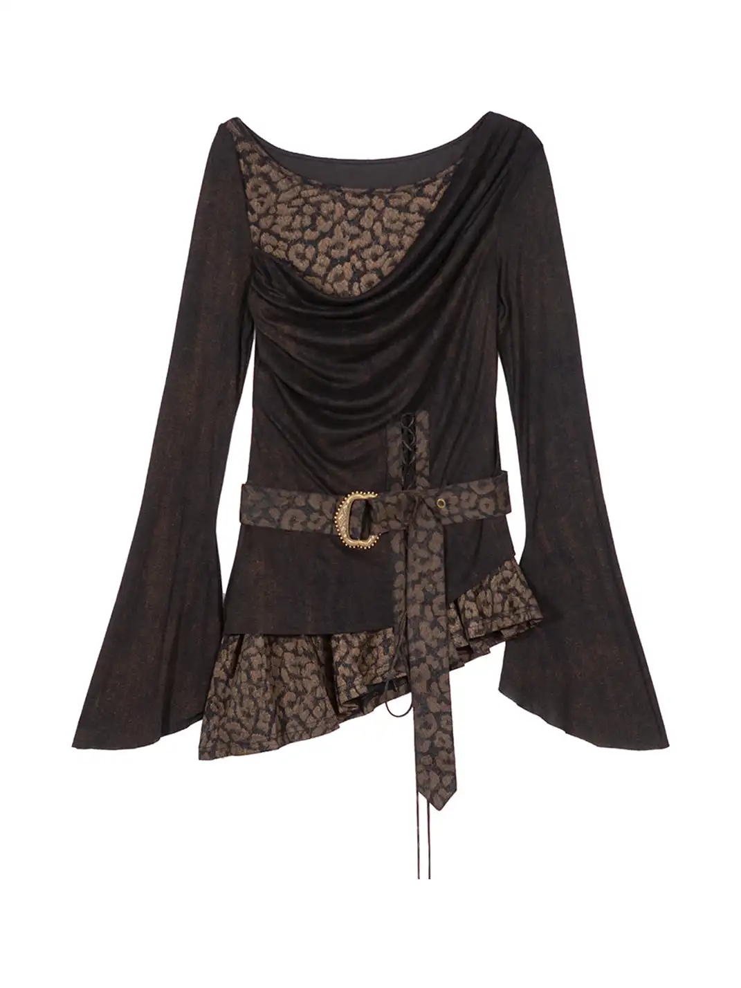 ARIADNAw | Fake Two-Piece Crew Neck Knit Blouse