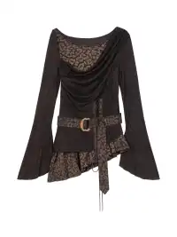 ARIADNAw | Fake Two-Piece Crew Neck Knit Blouse