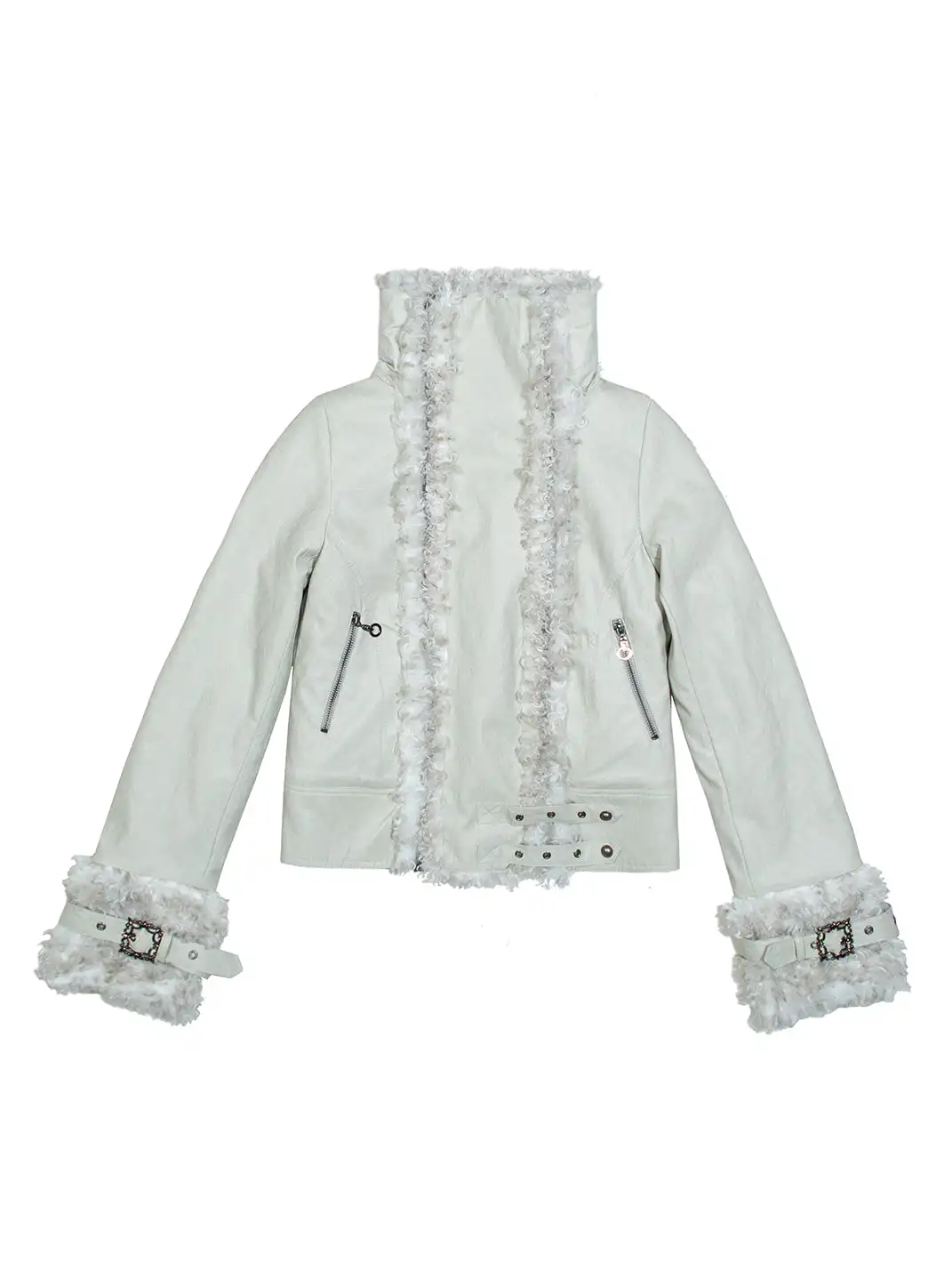 ARIADNAw | Padded Straight Leather Jacket