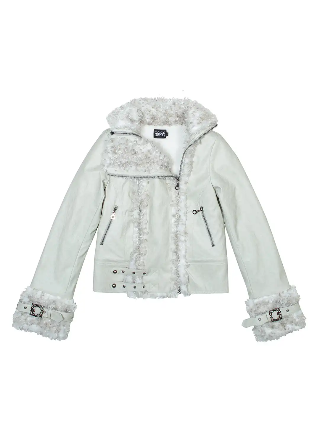 ARIADNAw | Padded Straight Leather Jacket