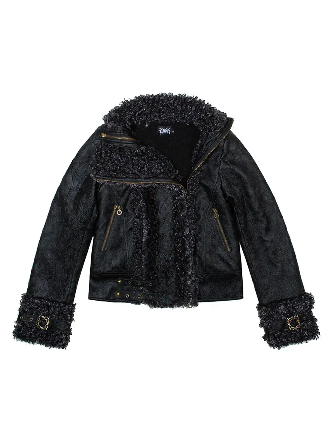 ARIADNAw | Padded Straight Leather Jacket