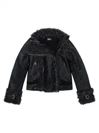 ARIADNAw | Padded Straight Leather Jacket