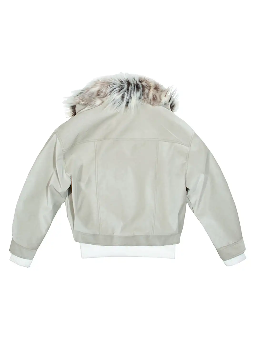 ARIADNAw | Fake Two Piece Pu Leather Jacket