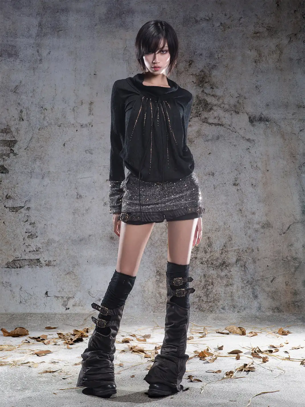 ARIADNAw | Pull-Over Collar Knit Dress