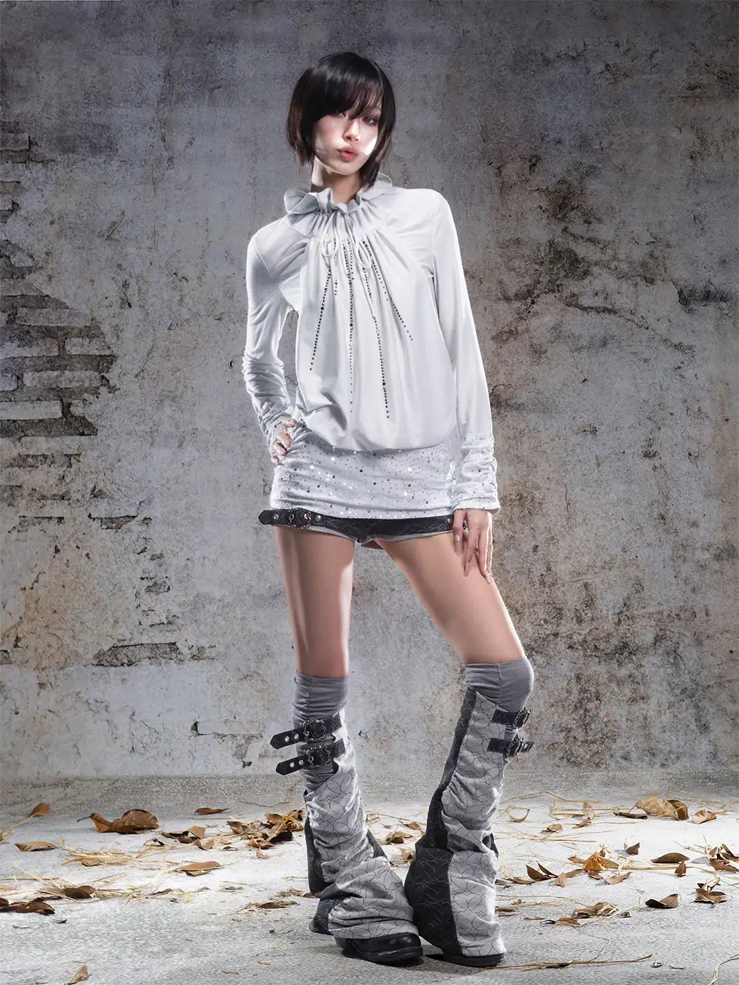 ARIADNAw | Pull-Over Collar Knit Dress