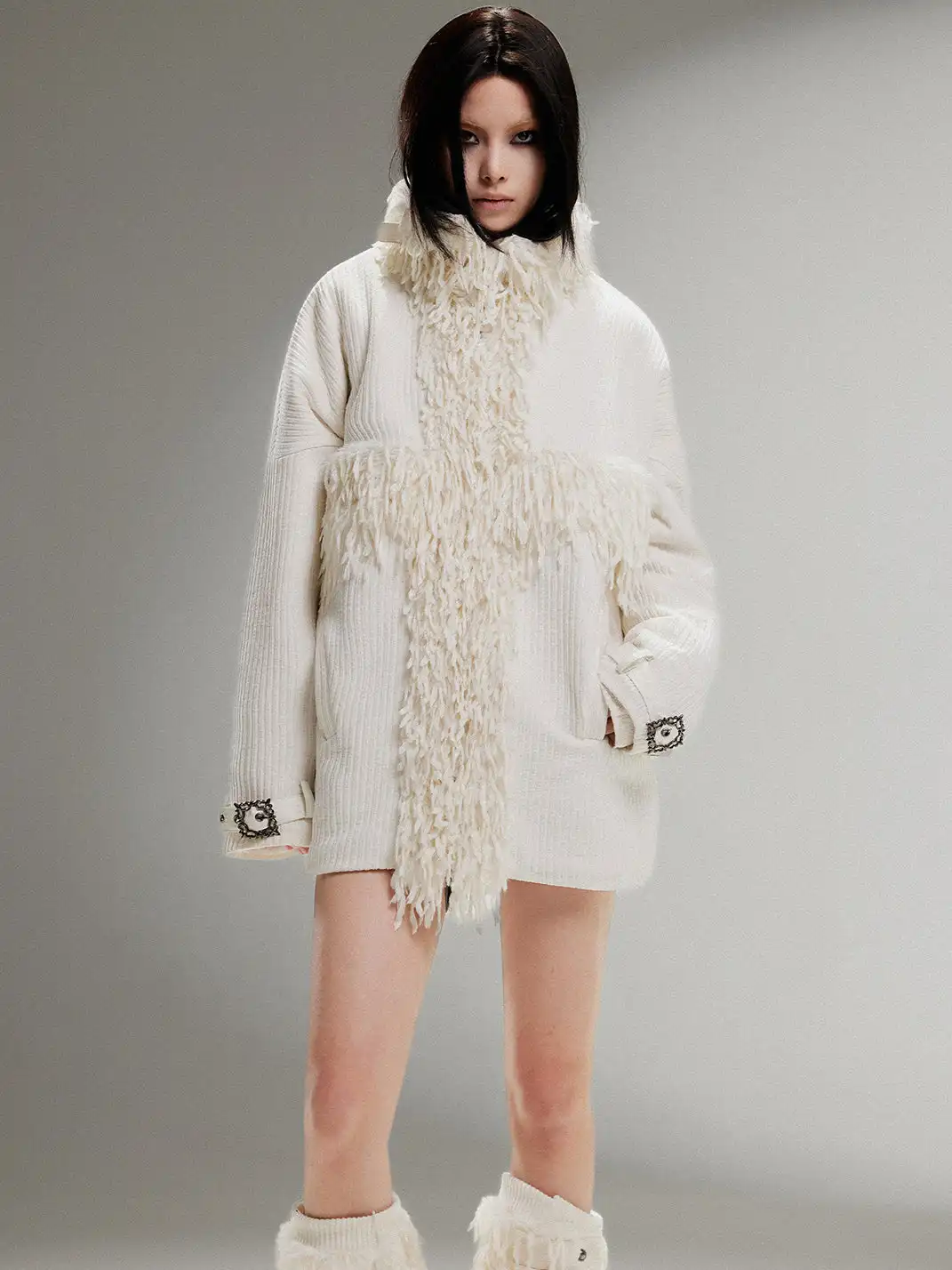 ARIADNAw | Padded Lapel Thick Coat
