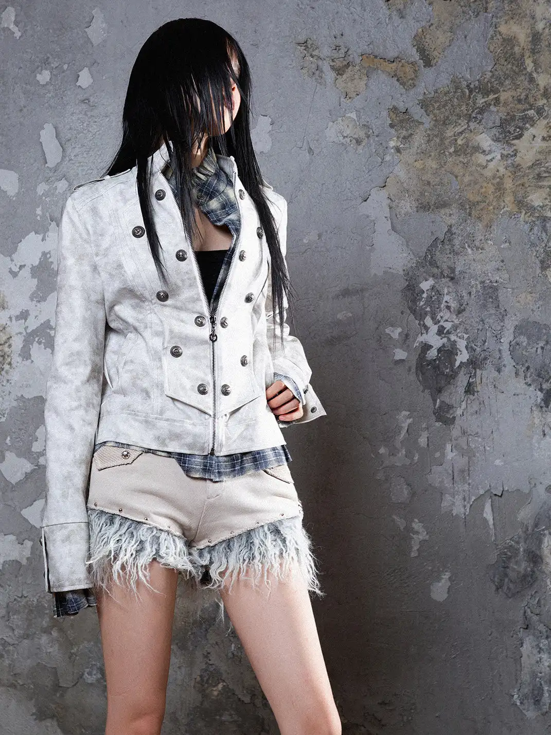 ARIADNAw | Heavy-Duty Shorts with Patchwork Design + Leg Warmers