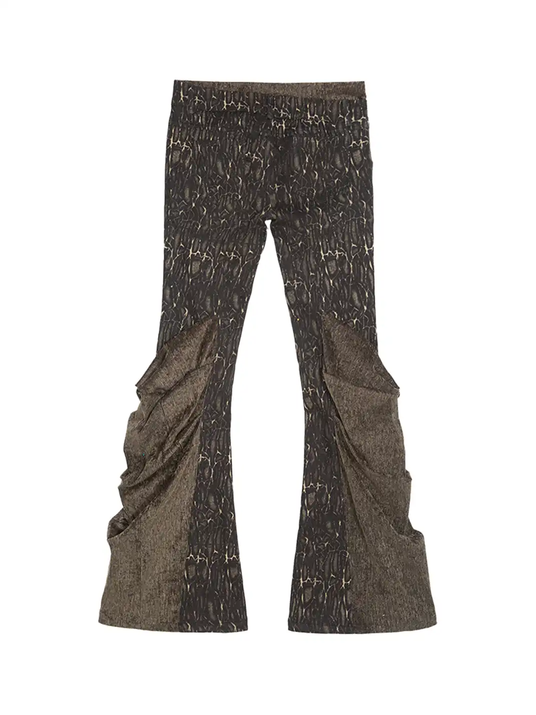 ARIADNAw | Pleated Accents Stylish Slim-Fit Long Flared Pants