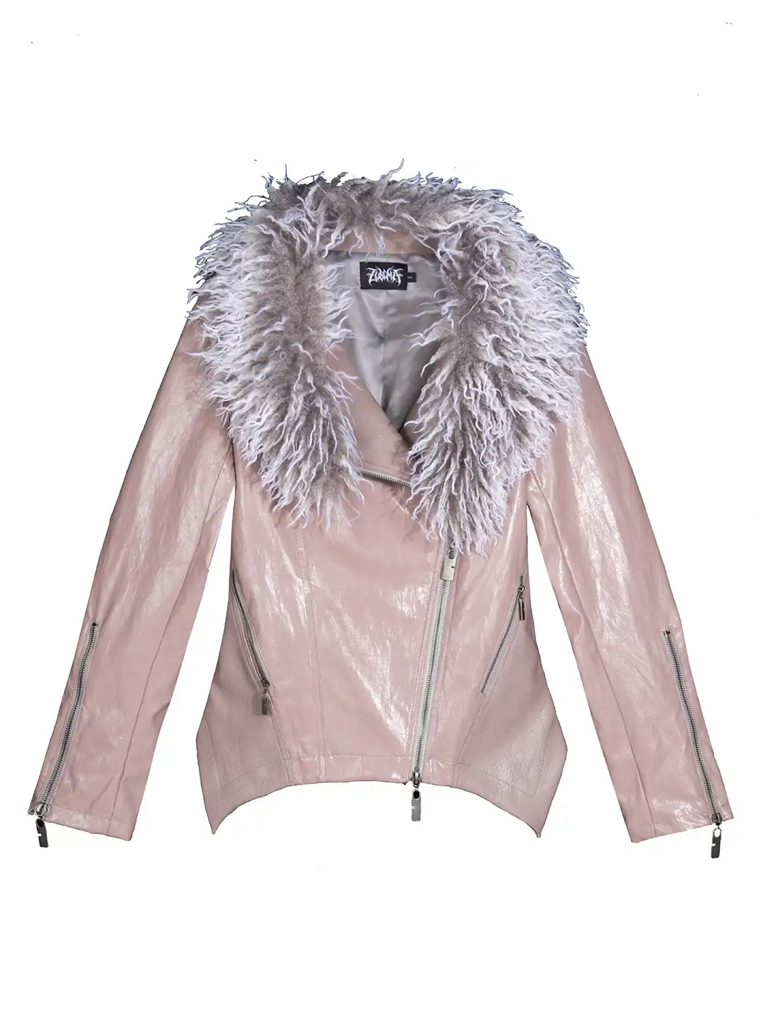 ARIADNAw | Fur Collar Stylish Slim-Fit Leather Jacket