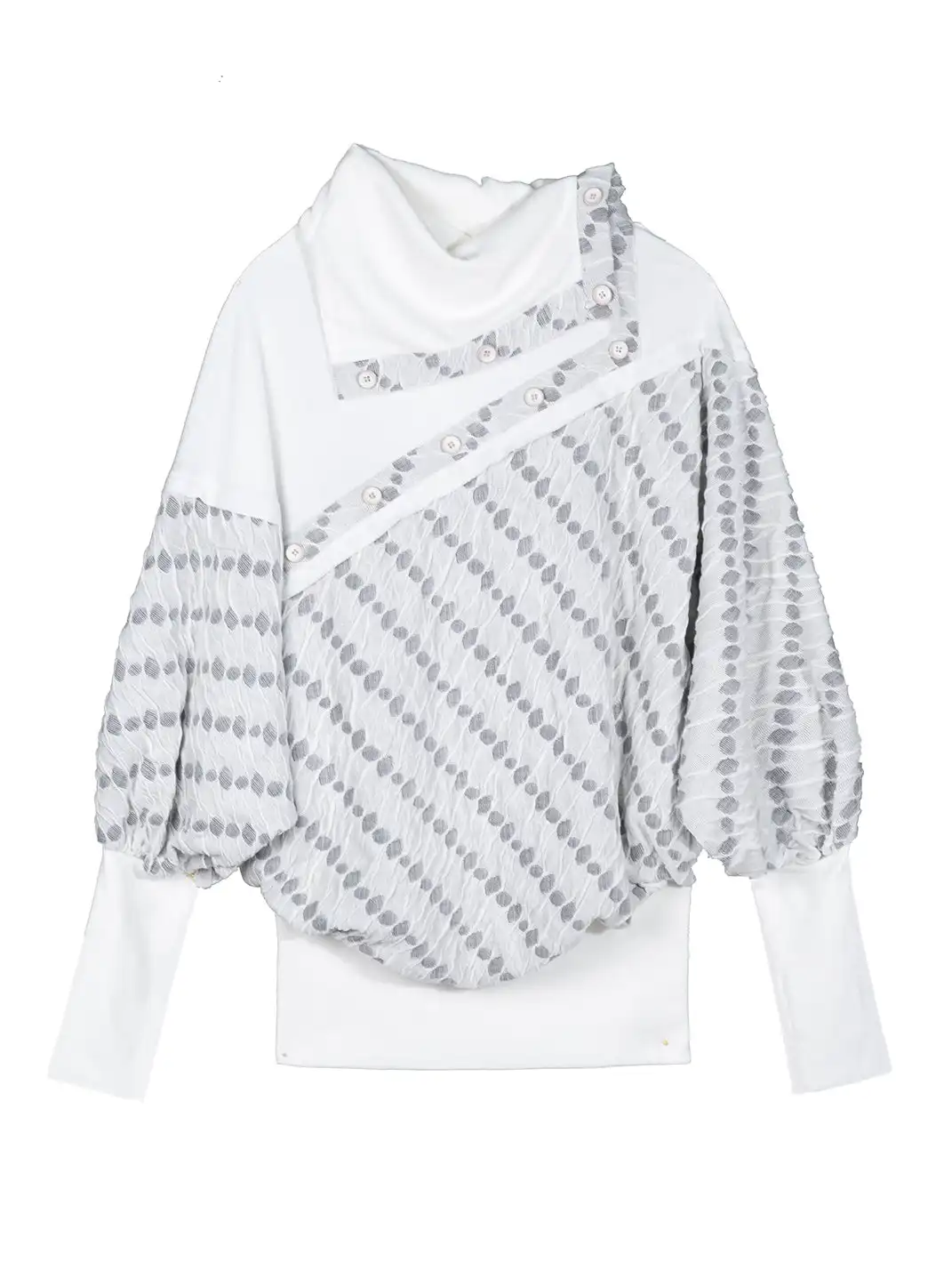 ARIADNAw | Turtleneck Batwing Sleeve Knit Top