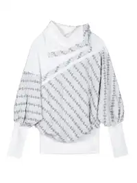 ARIADNAw | Turtleneck Batwing Sleeve Knit Top