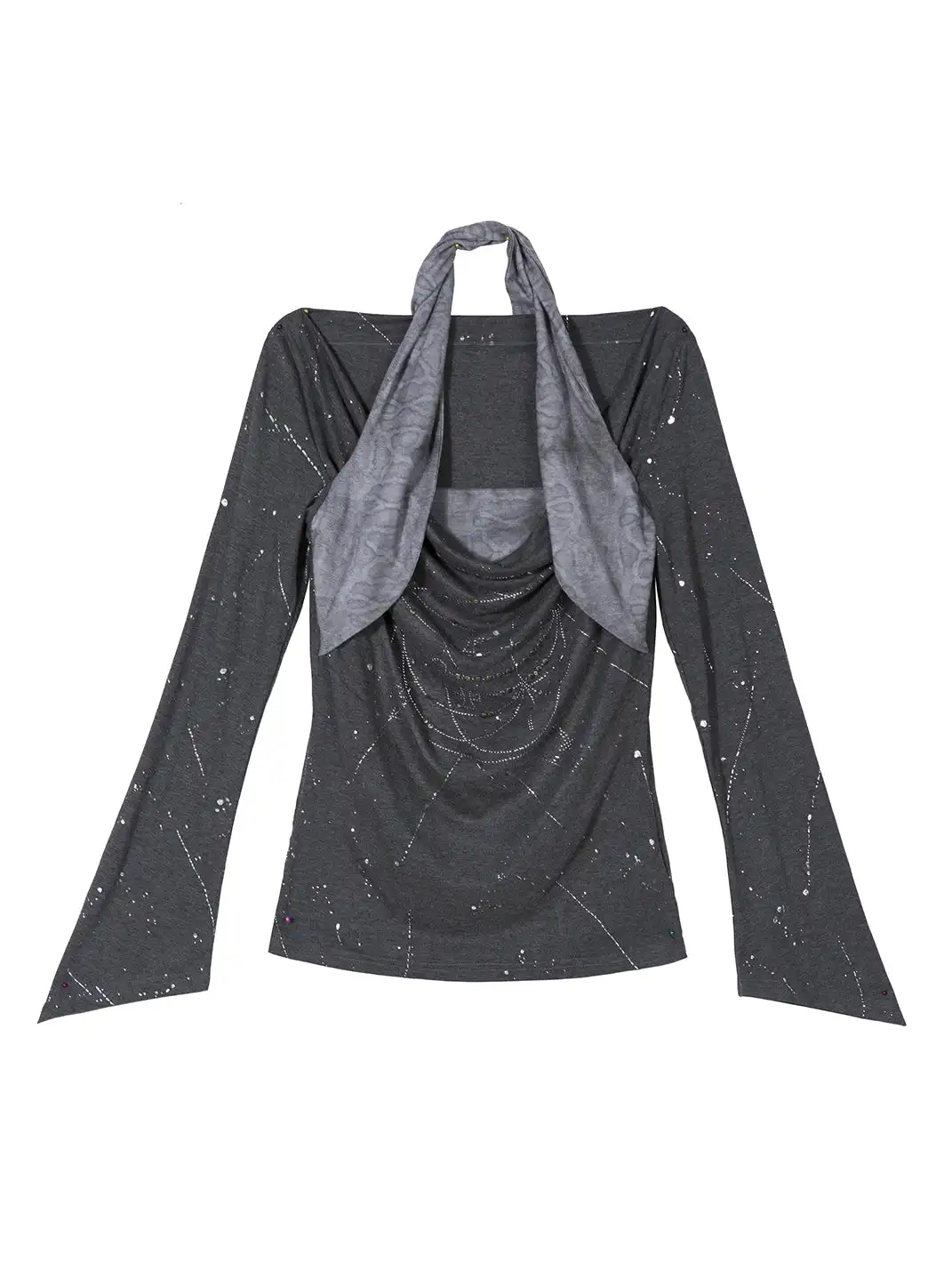 ARIADNAw | Asymmetrical Faux Two-Piece Long-Sleeve Knit Top