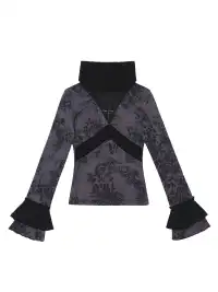 ARIADNAw | Contrast Slim Knit Long Sleeve Tee