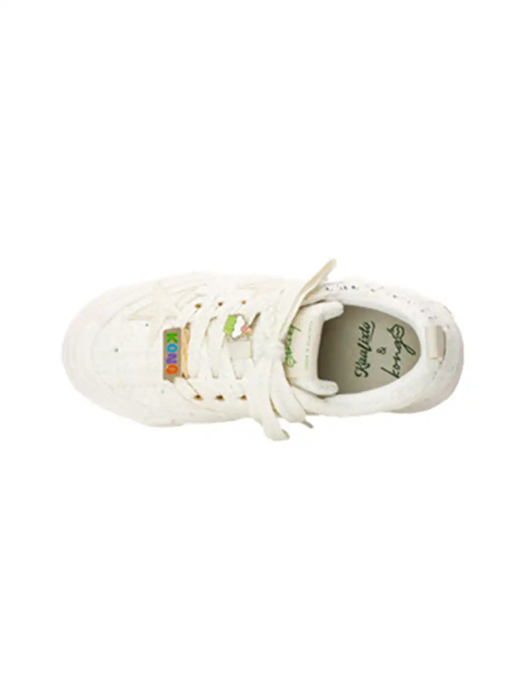 KAALIXTO | Glitter Star Detail Platform Sneakers-White