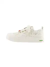 KAALIXTO | Glitter Star Detail Platform Sneakers-White