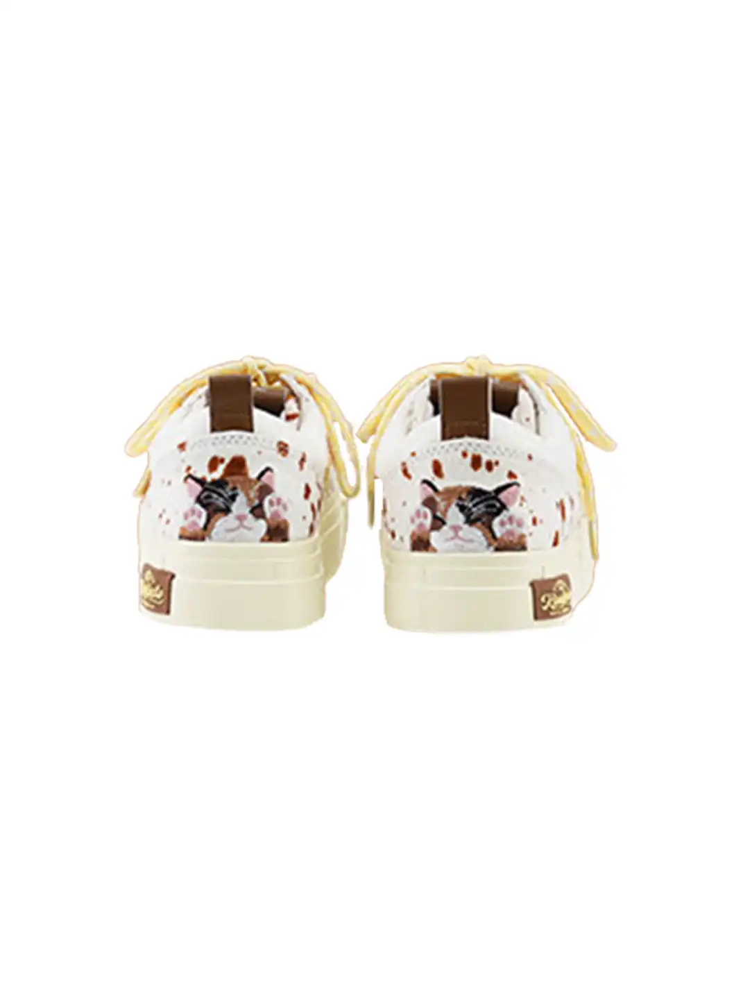 KAALIXTO | Star Embroidered Canvas Platform Sneakers-White