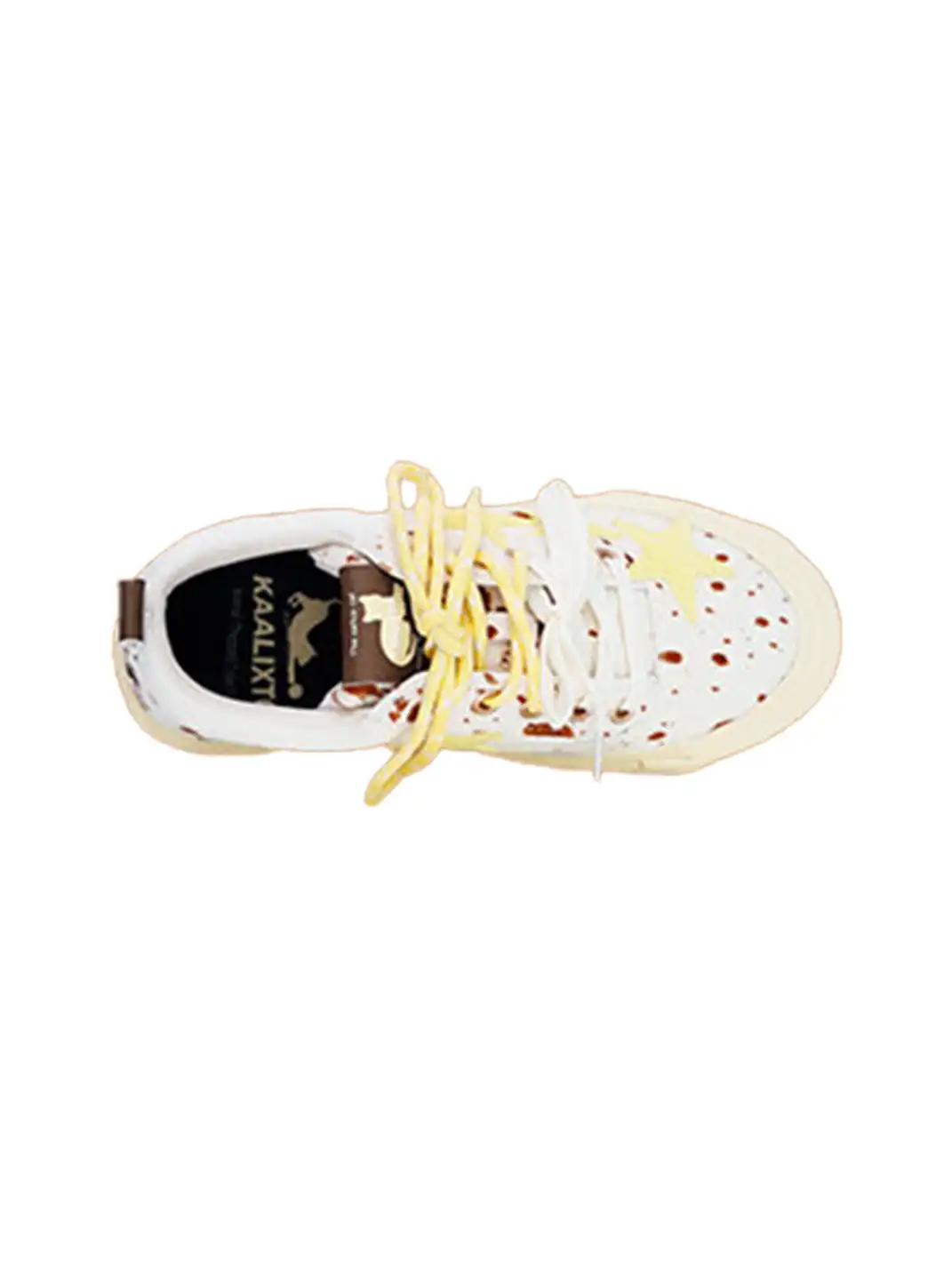 KAALIXTO | Star Embroidered Canvas Platform Sneakers-White