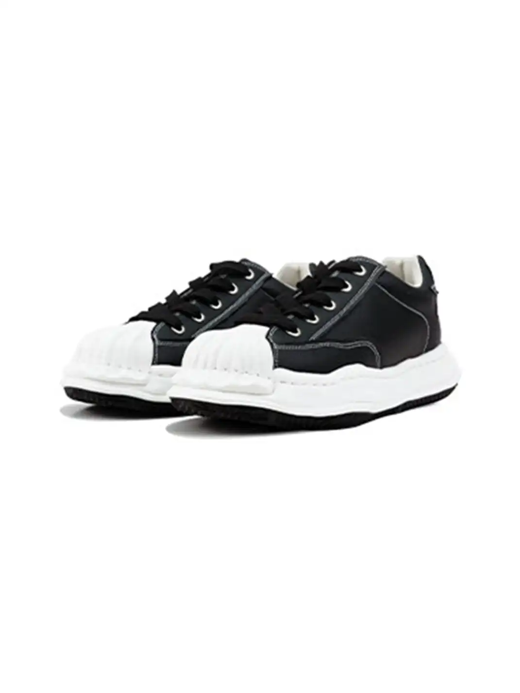 KAALIXTO | Shell-Toe Lace-Up Sneakers-Black