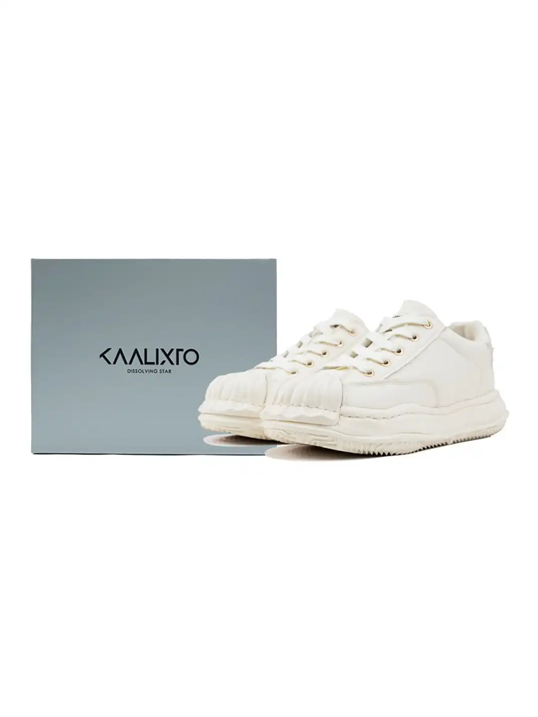 KAALIXTO | Shell-Toe Lace-Up Sneakers-White