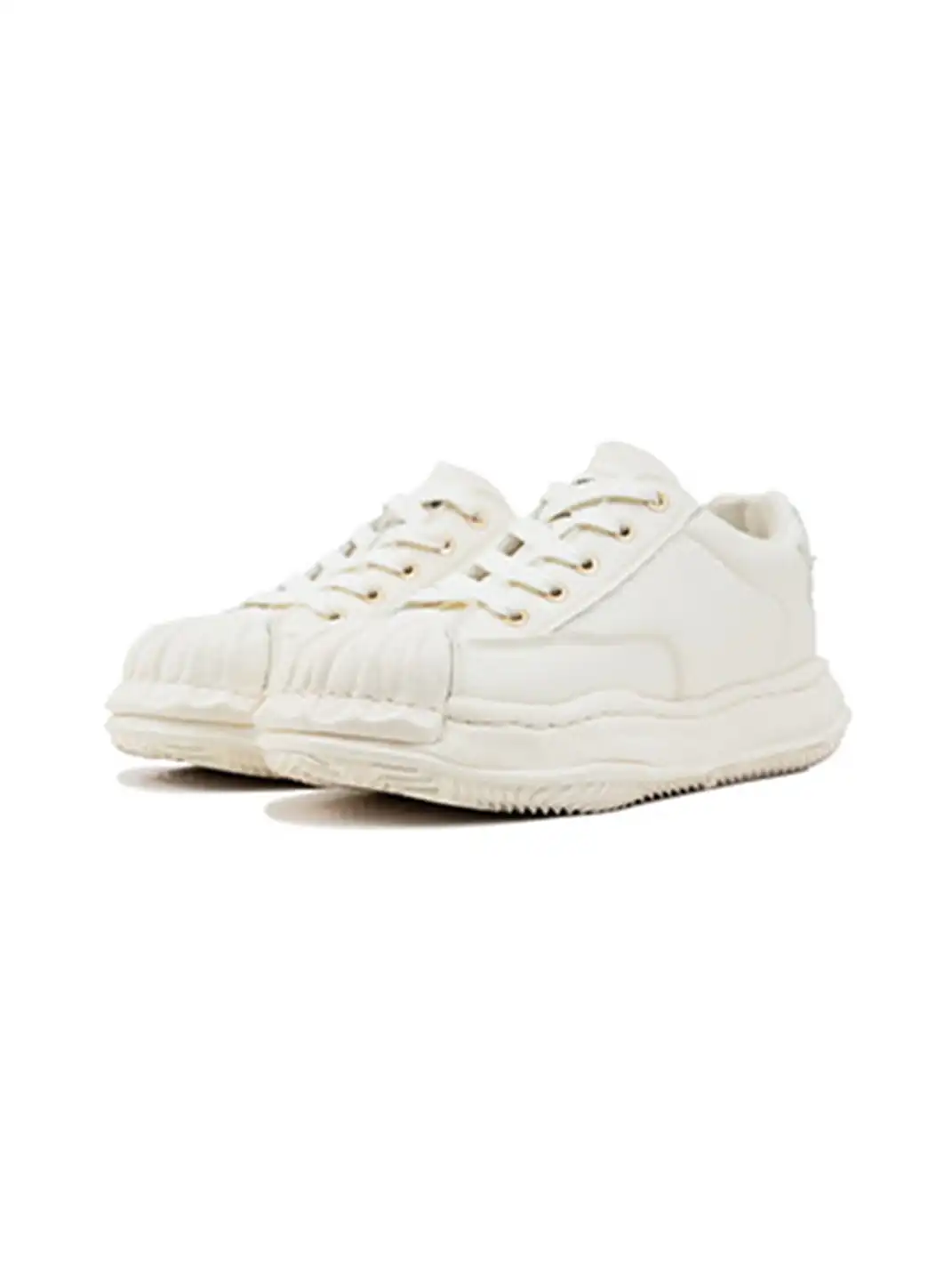 KAALIXTO | Shell-Toe Lace-Up Sneakers-White