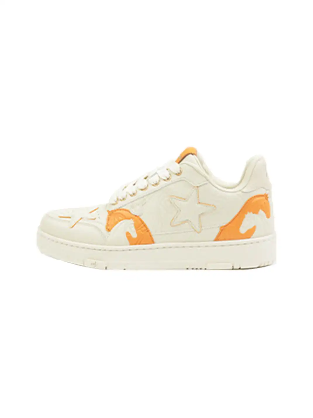 KAALIXTO | Horse Year Star Embossed Lace-Up Sneakers