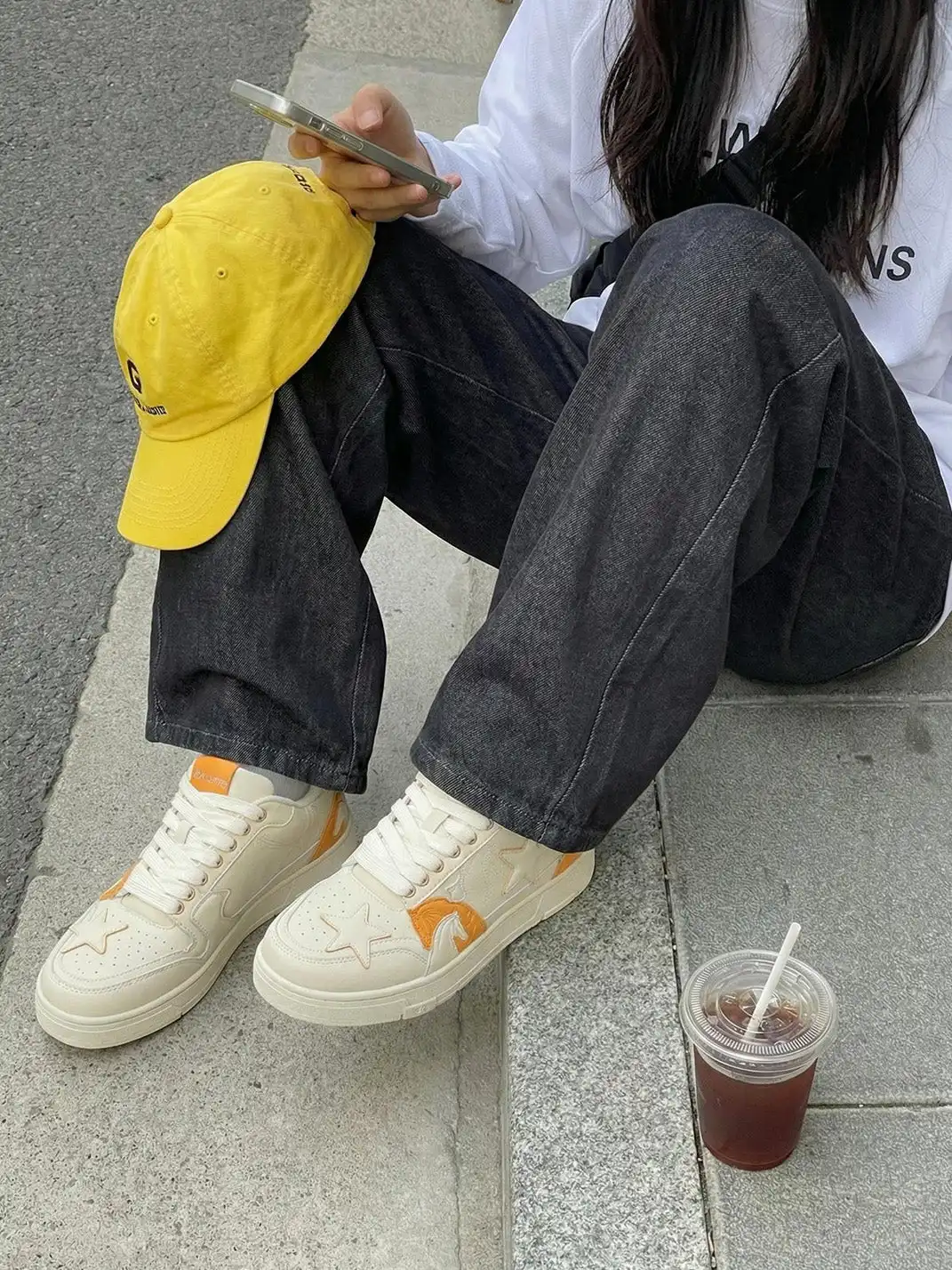 KAALIXTO | Horse Year Star Embossed Lace-Up Sneakers