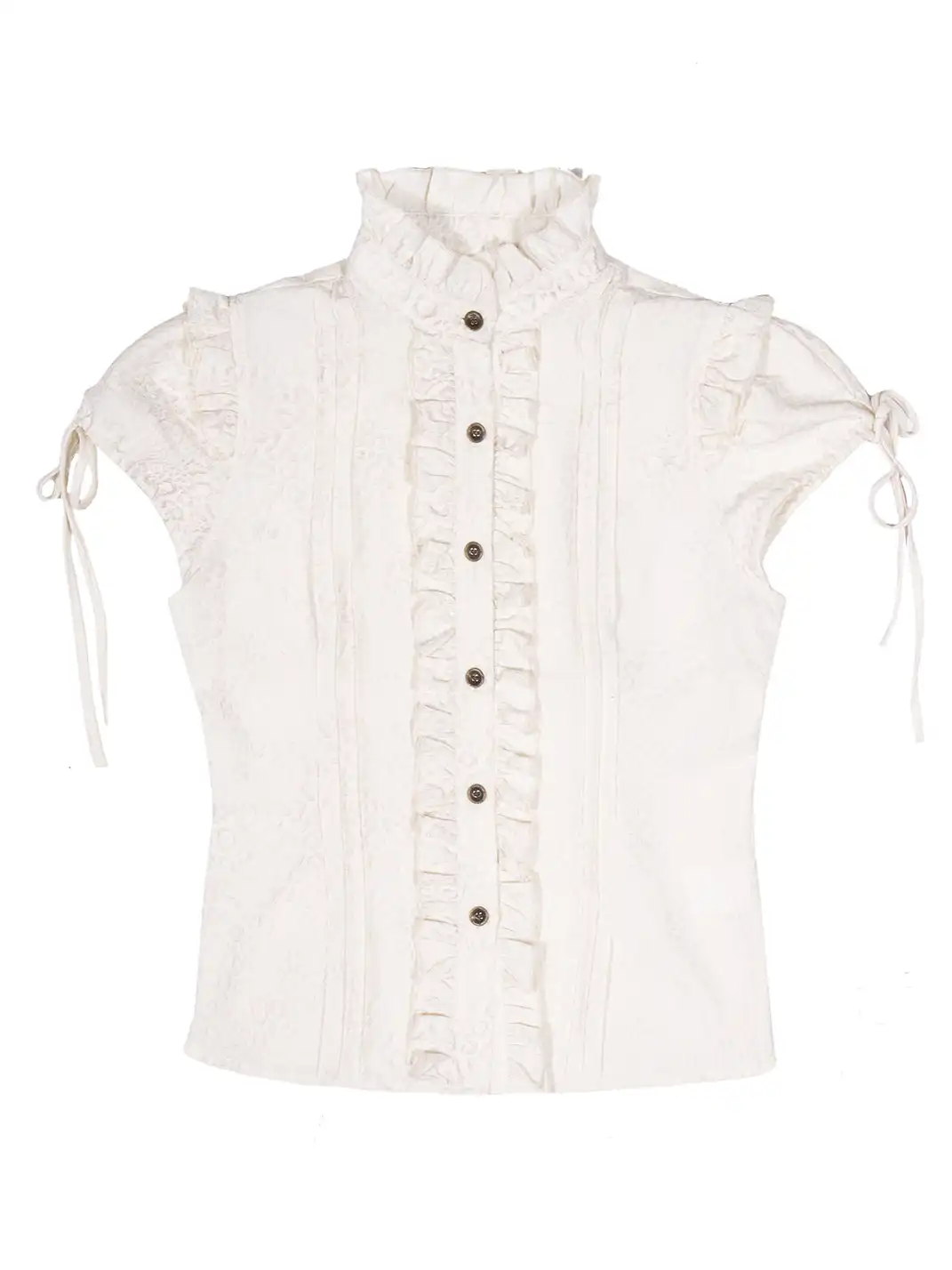 ARIADNAw | Drawstring Short Sleeve Leopard Shirt